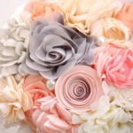 Bouquet mix stoffa avorio e rosa