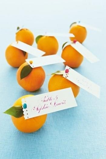segnaposto matrimonio tema sicilia arance